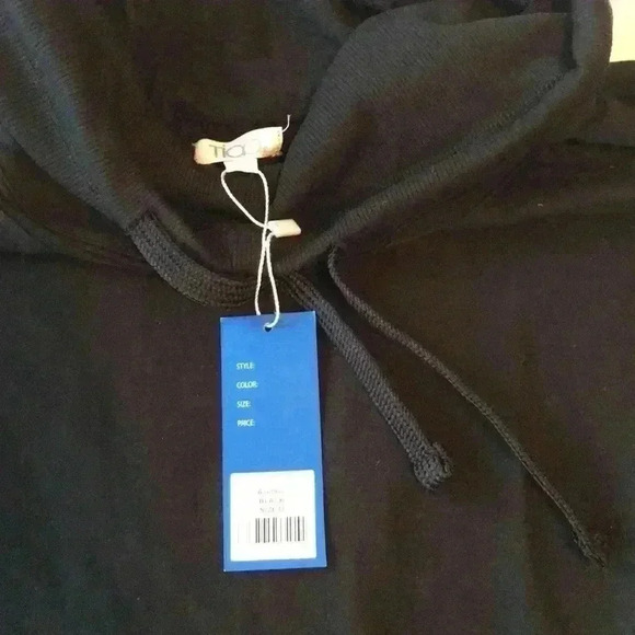 NWT! tiaa Black Open Back + Cowl Neck Top! - Picture 2 of 3